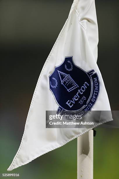 Everton corner flag with badge