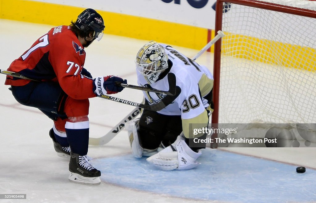 The Washington Capitals play the Pittsburgh Penguins in Game one of the east conference semifinals