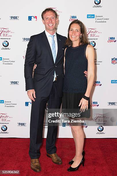 Jamie Horowitz and wife Kara Falkenstein attend Taste for a Cure Gala at the Beverly Wilshire Four Seasons Hotel on April 28, 2016 in Beverly Hills,...