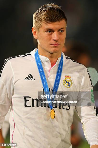 Toni Kroos of Real Madrid with a FIFA Club World Cup 2014 winners medal