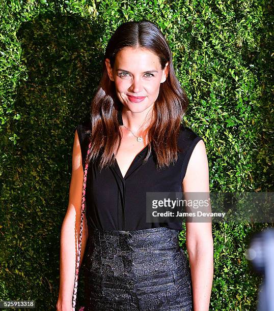 Katie Holmes attends the 11th Annual Chanel Tribeca Film Festival Artists Dinner at Balthazar on April 18, 2016 in New York City.