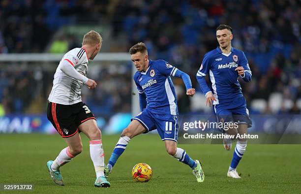 Davide Marshall of Cardiff City and Jack Grimmer of Fulham