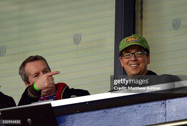 Comedians Frank Skinner & Michael McIntyre watch the game - Skinner is WBA fan & McIntyre is Spurs fan