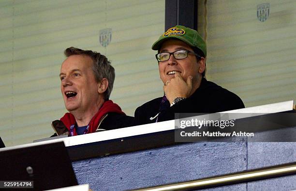 Comedians Frank Skinner & Michael McIntyre watch the game - Skinner is WBA fan & McIntyre is Spurs fan