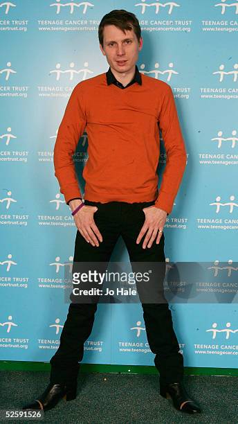 Alexander Kapranos from the band Franz Ferdinand is seen backstage following their performance at the second in a series of 5 charity gigs in aid of...
