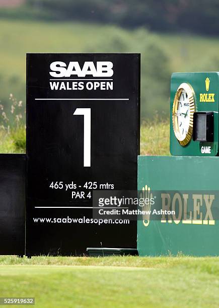 New Saab signage at the Wales Open