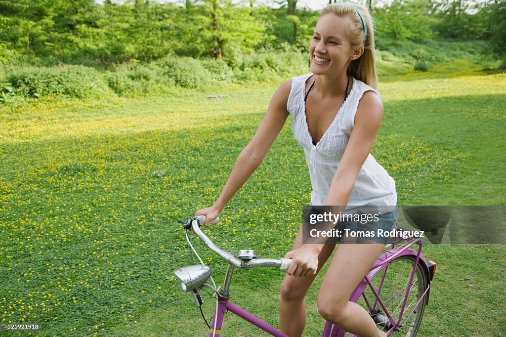 Woman Riding a Bike