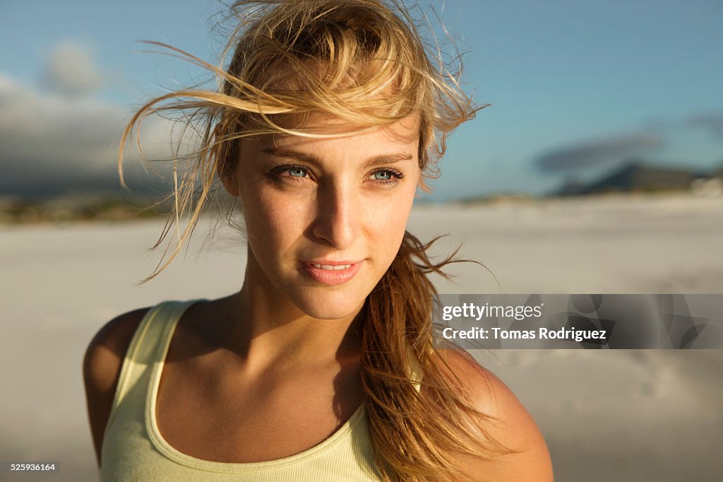 Portrait of attractive, young adult woman