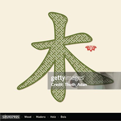 Chinese Character Wood High-Res Vector Graphic - Getty Images