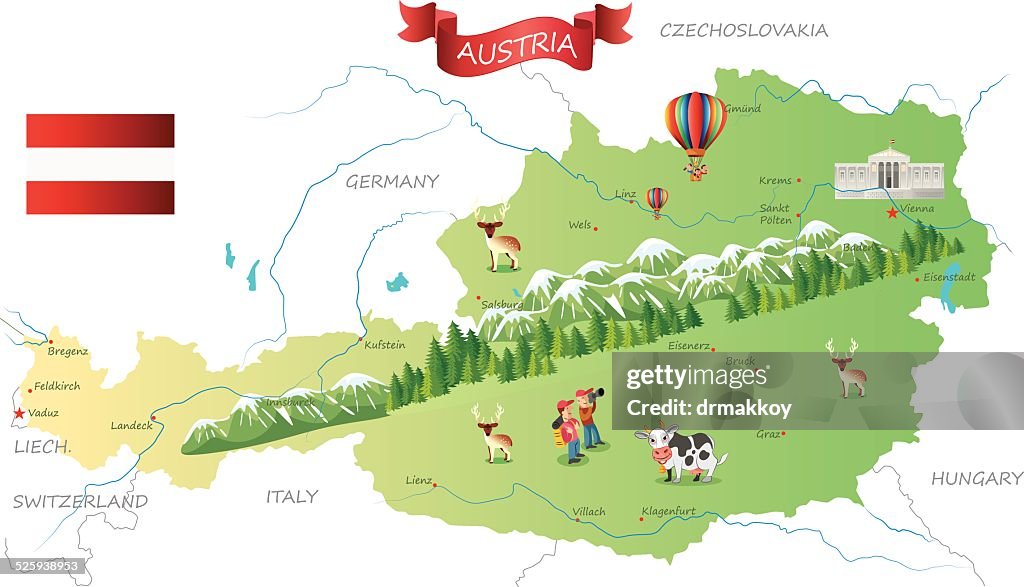 A Áustria mapa
