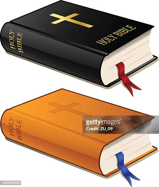 bibles - cowhide stock illustrations