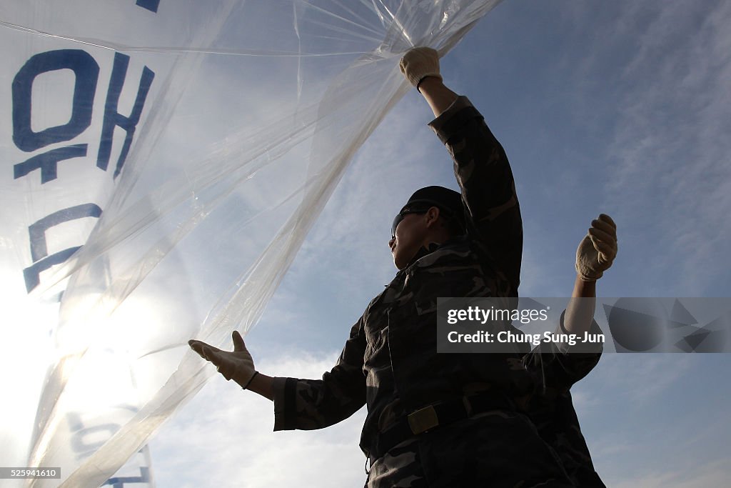 North Korean Defectors Gather To Protest The Regime