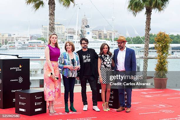 Spanish actresses Carolina Bang, Carmen Maura, director Pedro Barbero, actress Lucia de la Fuente and actor Jose Corbacho attend "El Futuro Ya No Es...