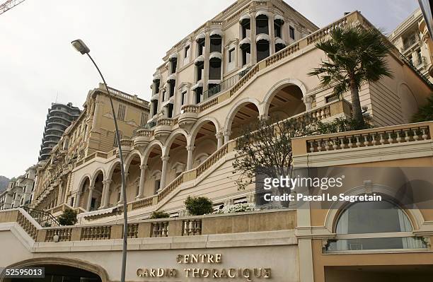 Exterior of the cardio-thoracic hospital where Prince Rainier III of Monaco died in the early morning hours April 6 in Monte Carlo. Monaco's Prince...