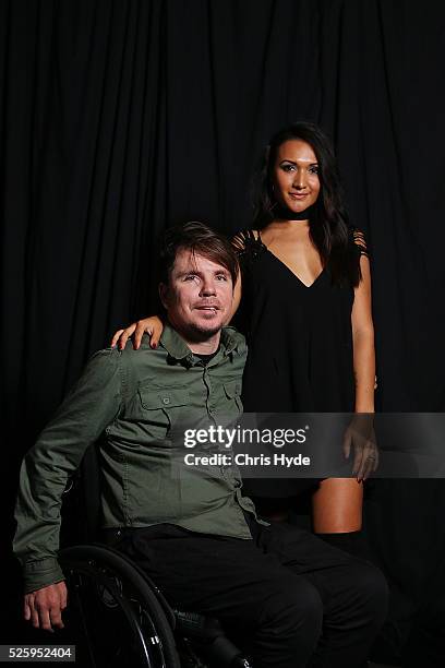 Kate Miller and Barney Miller pose ahead of Gold Coast premiere of 'YOU and ME' at Event Cinemas Pacific Fair on April 29, 2016 in Gold Coast,...