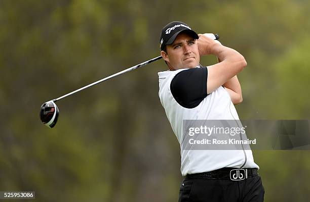 Jason Barnes of England during the first round of Challenge de Madrid at the Real Club de Golf La Herreria on April 28, 2016 in Madrid, .