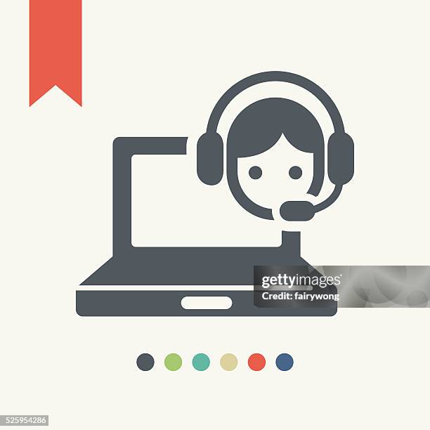 online customer support icon - reception screen stock illustrations