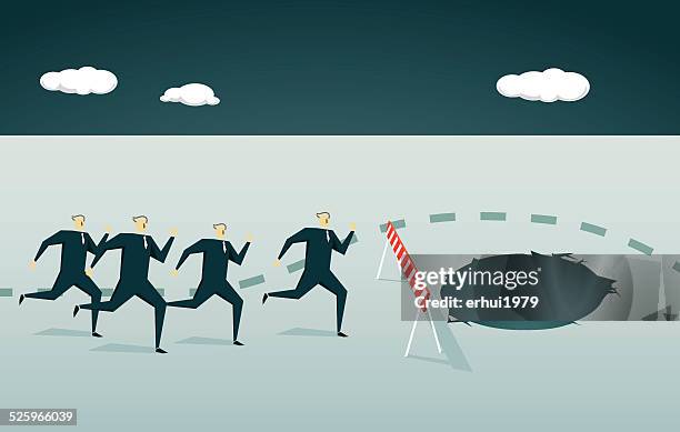 stockillustraties, clipart, cartoons en iconen met construction barrier,choice,safety,pit, security, pitfall,  crisis, hole - valkuil