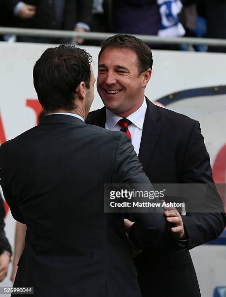 Malky Mackay manager/head coach of Cardiff City and Dougie Freedman manager/head coach of Bolton Wanderers