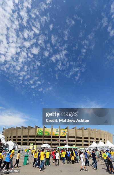 The Belo Horizonte FIFA World Cup Stadium in Brazil, also known as Estadio Governador Magalhaes Pinto, Mineirao / Toca da Raposa III. It is the...