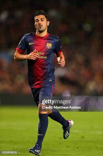 David Villa of FC Barcelona