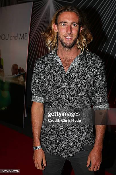 Matt Wilkinson arrives ahead of Gold Coast premiere of 'YOU and ME' at Event Cinemas Pacific Fair on April 29, 2016 in Gold Coast, Australia.