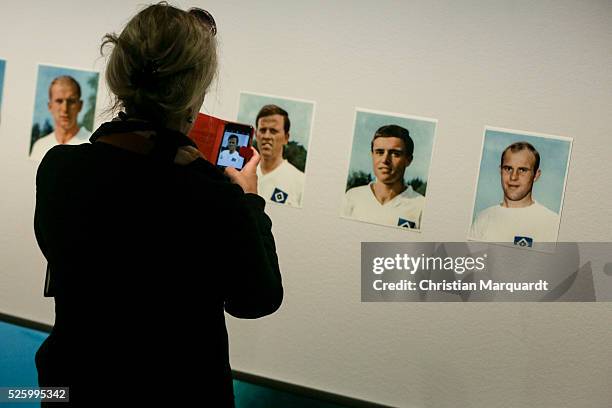 General view of the of the exhibition 'Hans-Peter Feldmann - retrospective' and 'Talents 37 - Borrowed Light by Bianca Pedrina' at Amerika Haus on...