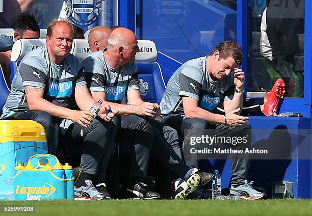 Dejected looking John Carver caretaker manager of Newcastle United