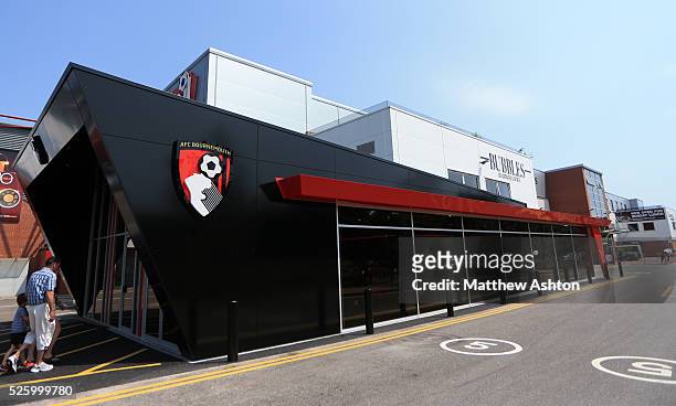 The club shop at Goldsands Stadium home of AFC Bournemouth