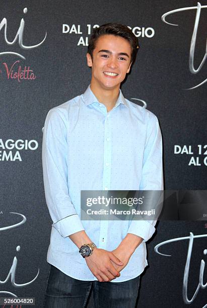 Italian actor Leonardo Cecchi poses during a photocall of the movie Tini - La Nuova Vita Di Violetta , on April 29,2016 in Rome, Italy. PHOTOGRAPH BY...