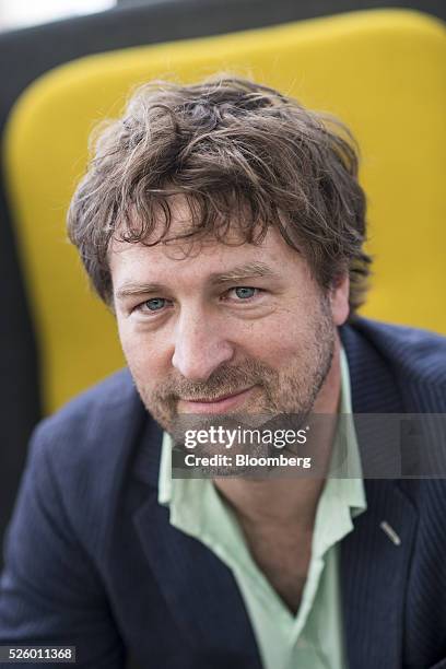 Randy Stowell, co-founder and chief experience officer for Mod, sits for a photograph inside the company's workspace in San Francisco, California,...