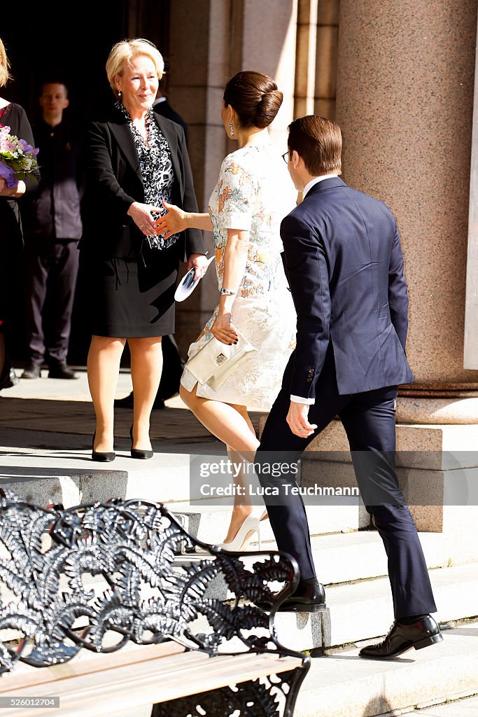 Royal Artistic Academies Arrivals - King Carl Gustaf of Sweden Celebrates His 70th Birthday