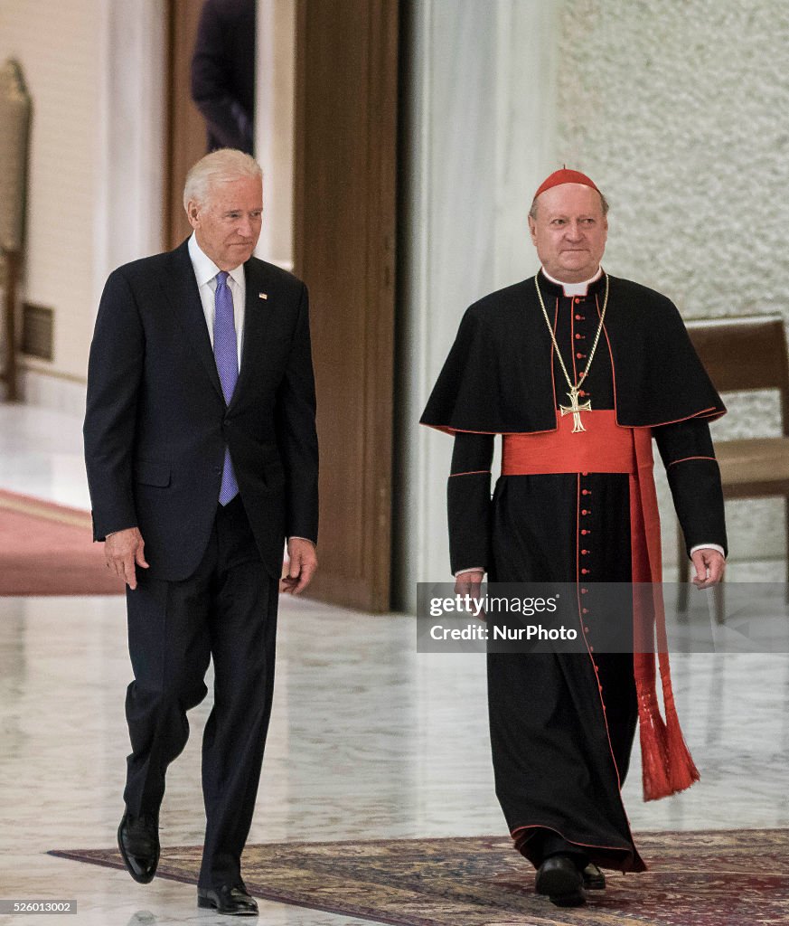 Pope Francis and US Vice President Joe Biden in Vatican