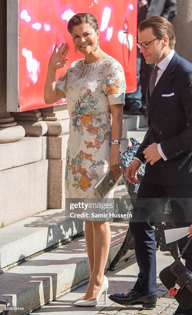 Royal Artistic Academies Arrivals - King Carl Gustaf of Sweden Celebrates His 70th Birthday