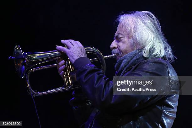 Enrico Rava performs during the Torino Jazz Festival. He is a trumpeter and composer and one of the best known Italian Jazz musician internationally....