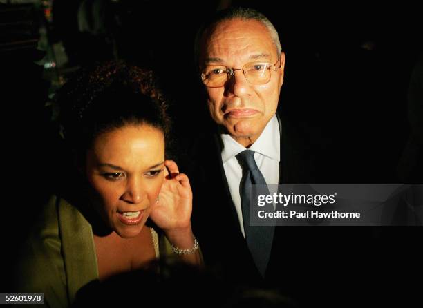 Actress Linda Powell and her father former Secretary of State Colin Powell attend the opening night of "On Golden Pond" after party at Blue Fin April...