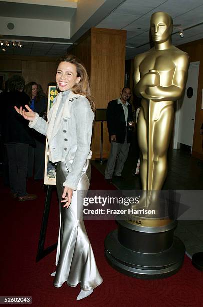 Actress Lena Olin attends the Academy of Motion Picture Arts and Sciences Centennial tribute to Oscar-winning actress Greta Garbo on April 7, 2005 in...