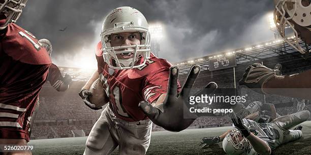 close up american football action - american football action stock pictures, royalty-free photos & images