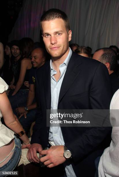 Quarterback Tom Brady attends Jason Strauss' Birthday Party at Marquee on April 7, 2005 in New York City.