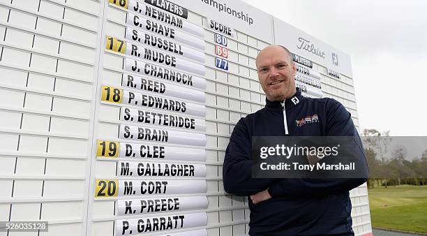 Craig Shave of Whetstone Golf Club winner of the PGA Professional Championship - Midland Qualifier at Little Aston Golf Club on April 29, 2016 in...