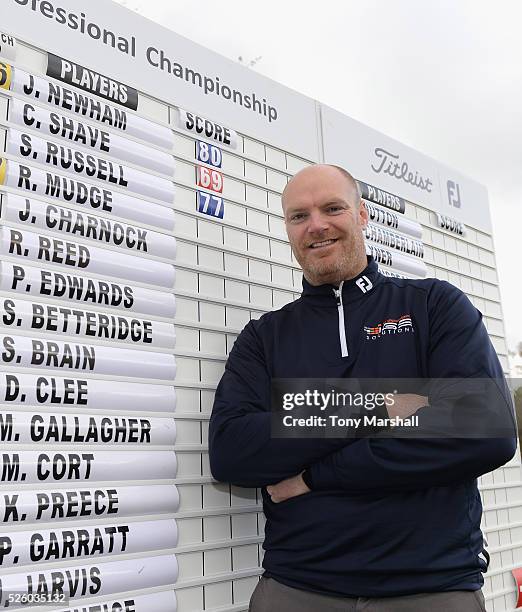 Craig Shave of Whetstone Golf Club winner of the PGA Professional Championship - Midland Qualifier at Little Aston Golf Club on April 29, 2016 in...