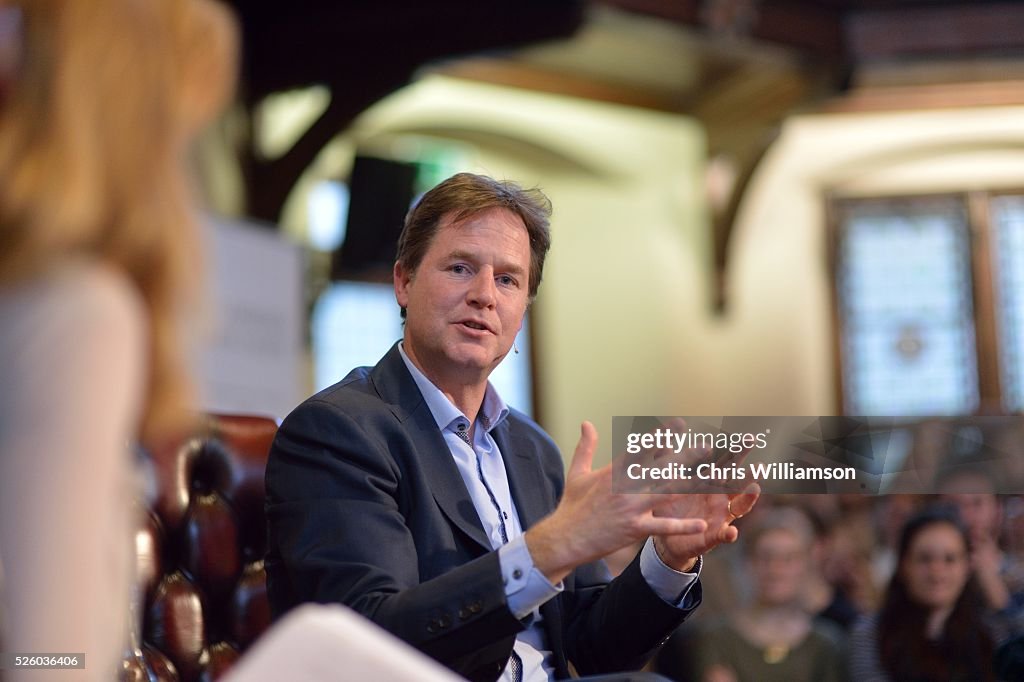 Nick Clegg Addresses The Cambridge Union