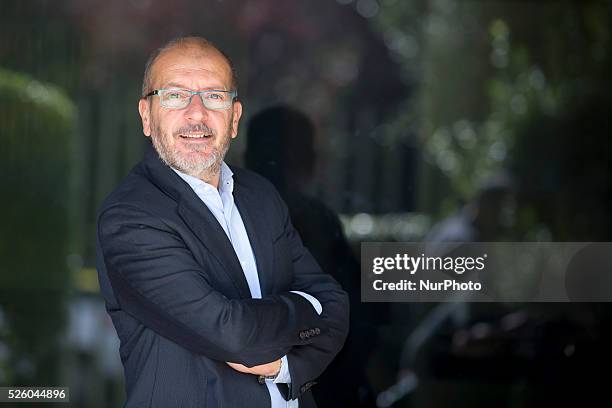 Dario Vergassola during the photocall of &quot;Kilimangiaro&quot; Rai 3 Program, in Rome, on October 9, 2014. RAI 3 program dedicated to the...