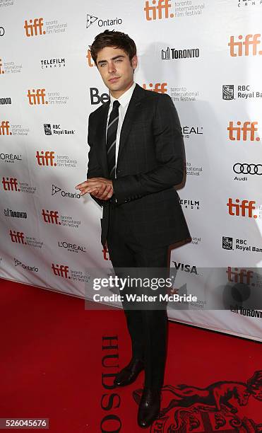 Zac Efron attending the 2013 Tiff Film Festival Red Carpet arrivals for Parkland at The Roy Thomson Hall Theatre on September 6, 2013 in Toronto,...