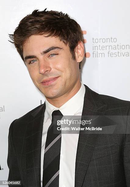 Zac Efron attending the 2013 Tiff Film Festival Red Carpet arrivals for Parkland at The Roy Thomson Hall Theatre on September 6, 2013 in Toronto,...