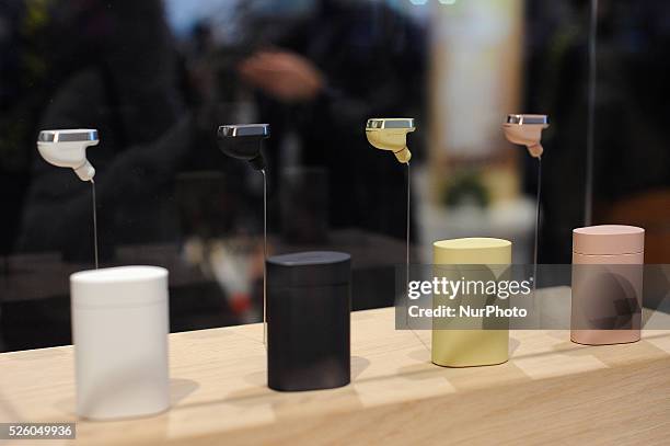 The new Sony Xperia Ear displayed, showed during the first day of Mobile World Congress 2016 in Barcelona, 22nd of February, 2016.