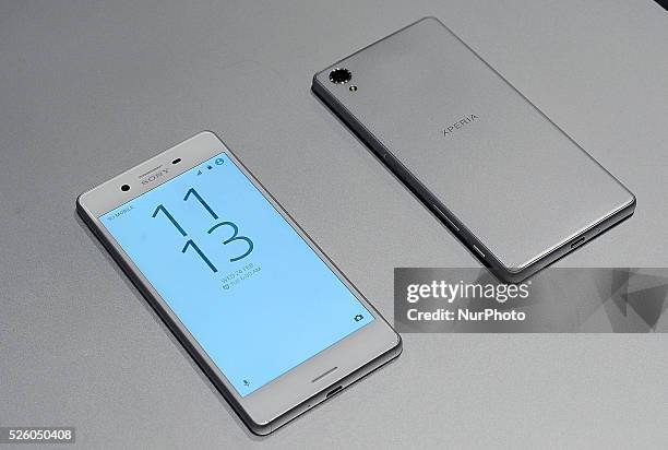 The new Sony Xperia X Performance, exhibited during the 3rd day of Mobile World Congress in Barcelona, 23rd of February, 2016.