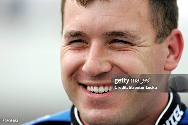 Ryan Newman, driver of the Alltel Dodge, prepares for NASCAR NEXTEL Cup Advance Auto Parts 500 qualifying on April 8, 2005 at Martinsville Speedway...