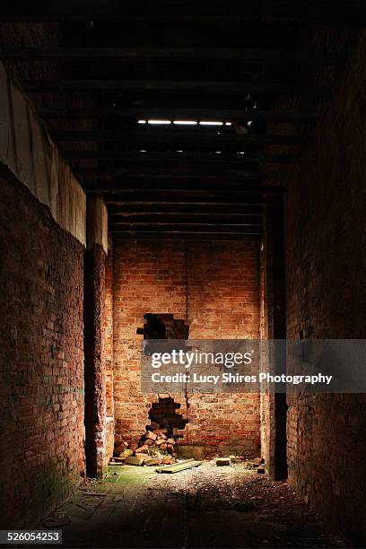 abandoned hospital, uk - lucy shires stockfoto's en -beelden