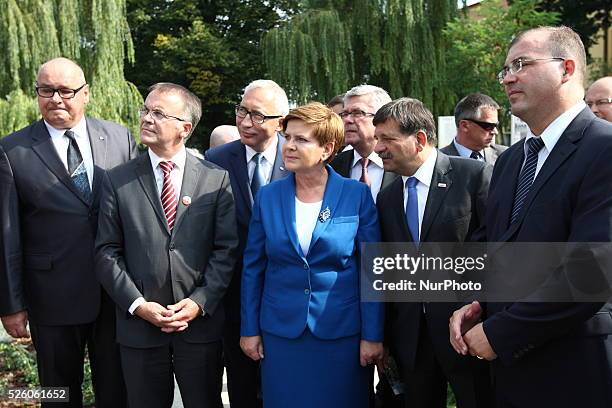 Gdansk, Poland 31st, August 2015 Beata Szydlo - the candodate of the oppositionist party Law and Justice for Prime Minister visits Gdansk to take...